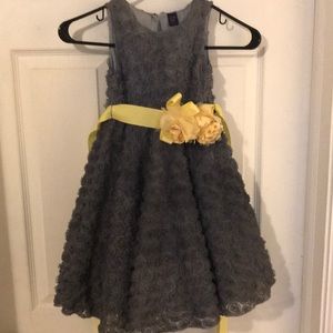 Gray and yellow party dress